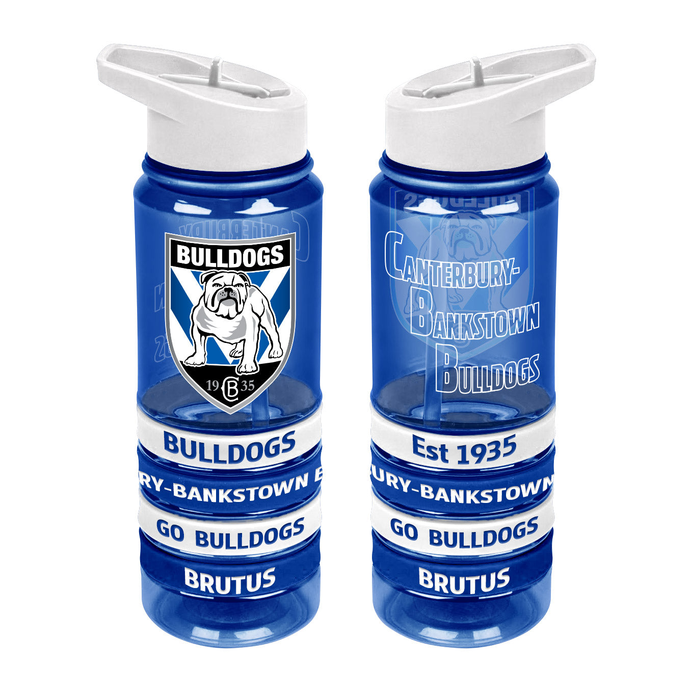 CanterburyBankstown Bulldogs Bottle with Bands Licensing Essentials