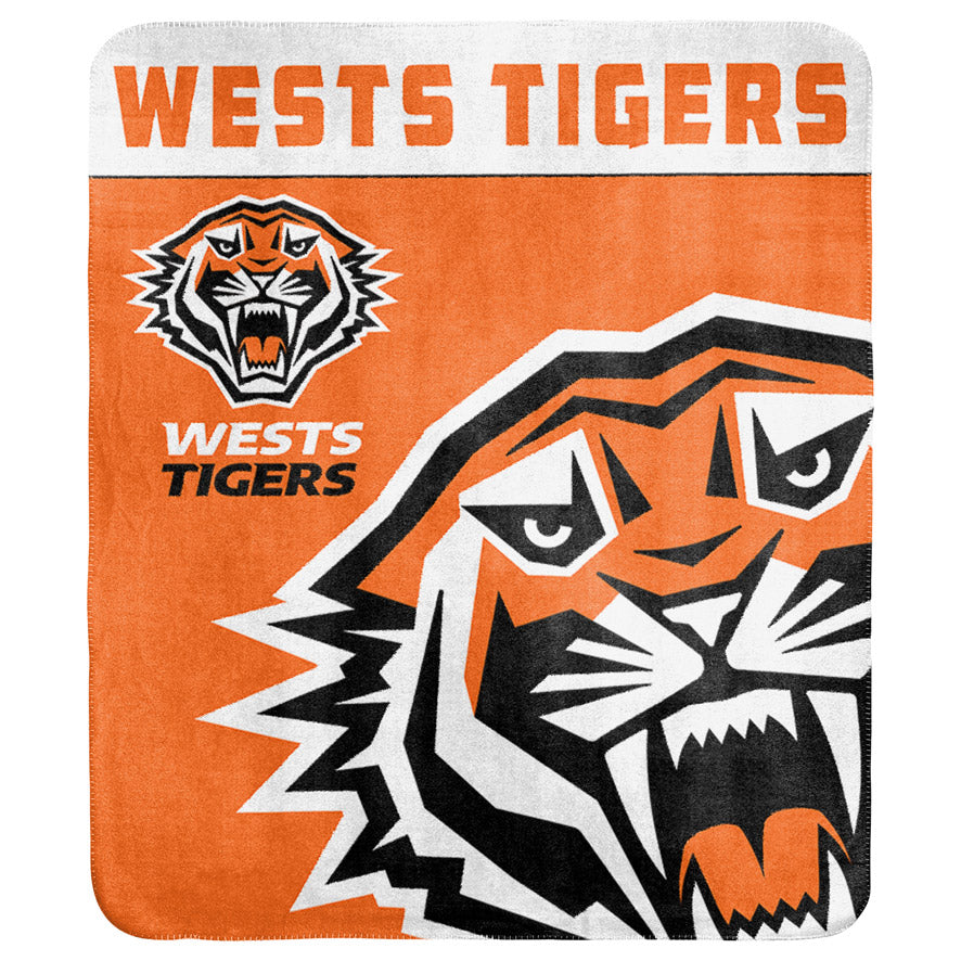 Wests Tigers Polar Fleece Blanket Licensing Essentials