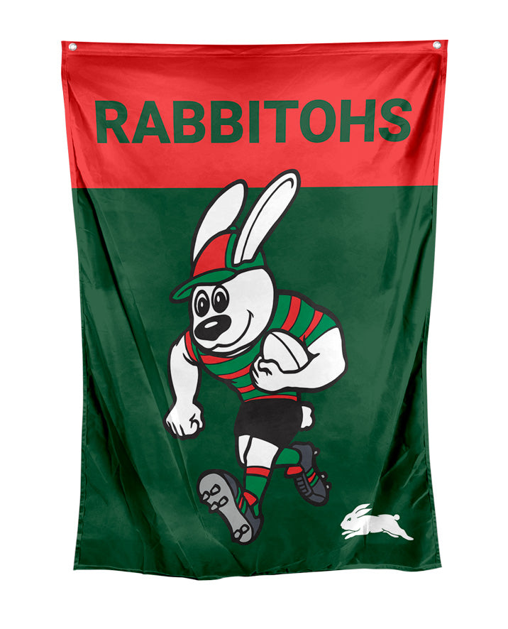 Rabbitohs Mascot Wall Flag – Licensing Essentials